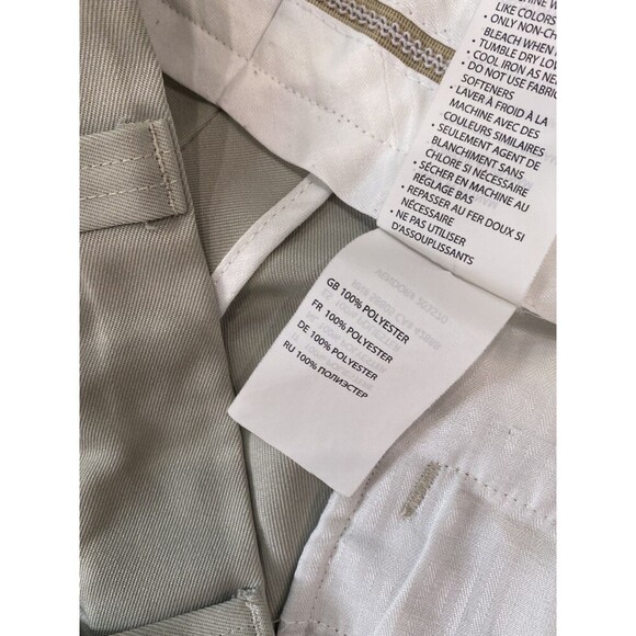 Oak Hill Premium Pant Mens 44x30 Tan/Gray Pleated Relaxed Straight Chino - Picture 4 of 16